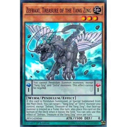 Image for Zefraxi, Treasure of the Yang Zing (PEVO-EN046) (PEVO) - YuGiOh