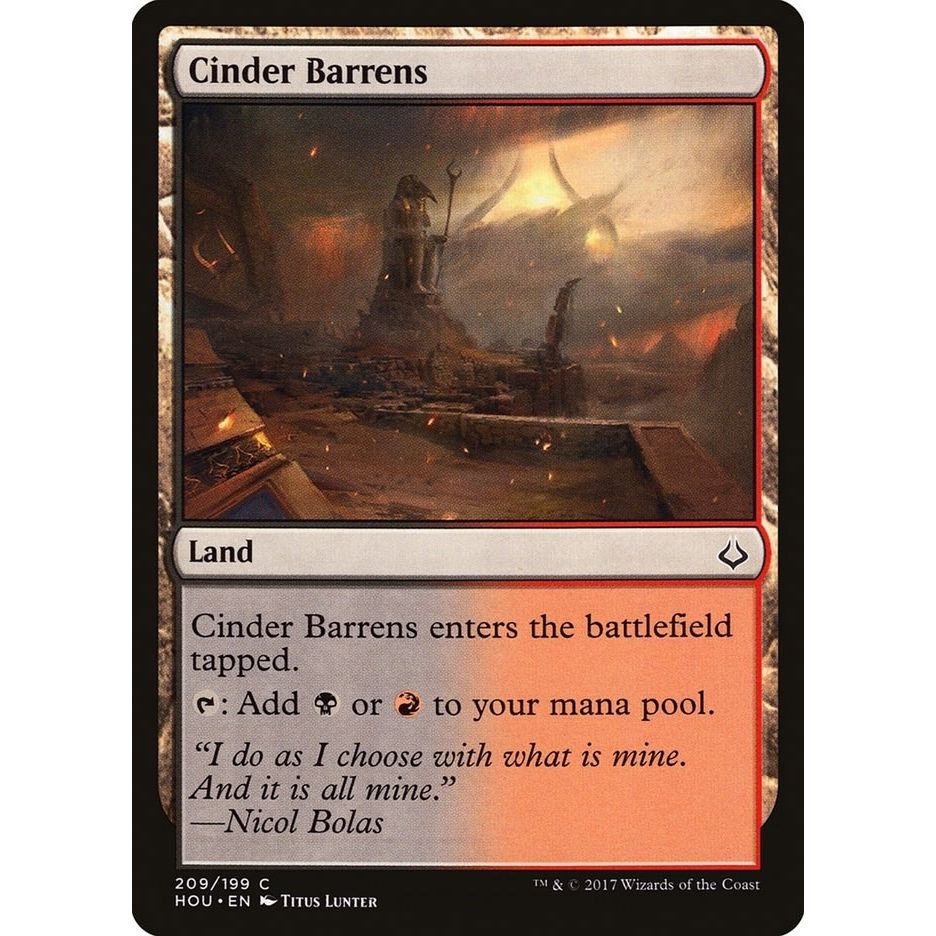 Image for Cinder Barrens (209) (HOU) - Magic: The Gathering