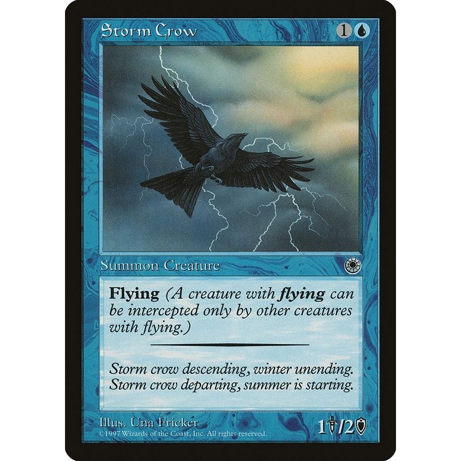Image for Storm Crow (Reminder Text) (POR) - Magic: The Gathering