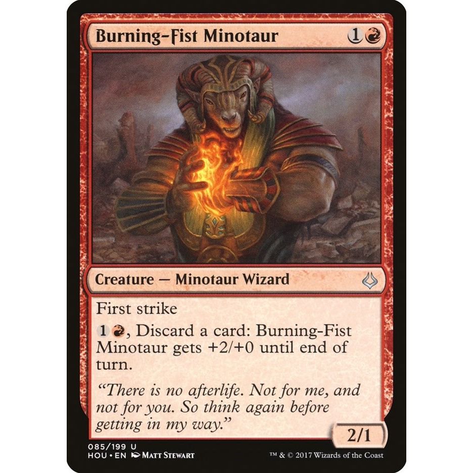 Image for Burning-Fist Minotaur (85) (HOU) - Magic: The Gathering