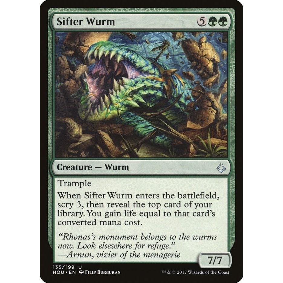 Image for Sifter Wurm (135) (HOU) - Magic: The Gathering