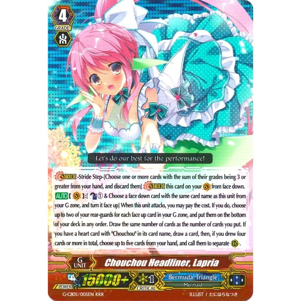 Image for Chouchou Headliner, Lapria (G-CB05/005EN) (G-CB05) - Cardfight Vanguard