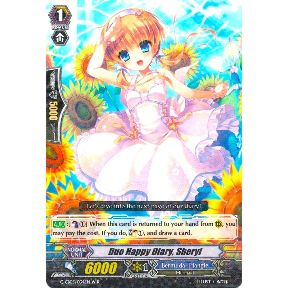 Image for Duo Happy Diary, Sheryl (White) (G-CB05/034EN W) (G-CB05) - Cardfight Vanguard