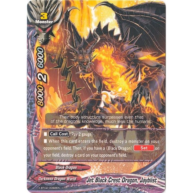 Image for Jet Black Crest Dragon, Jayblist (X-BT02/0092EN) (X-BT02) - Future Card BuddyFight