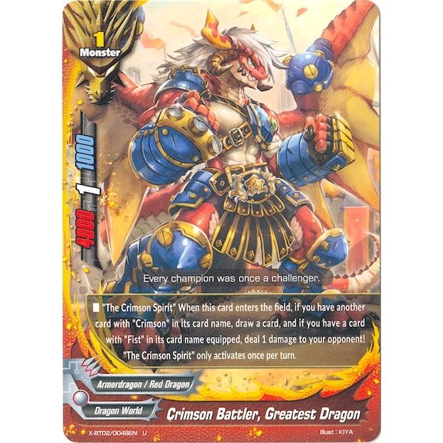 Image for Crimson Battler, Greatest Dragon (X-BT02/0048EN) (X-BT02) - Future Card BuddyFight