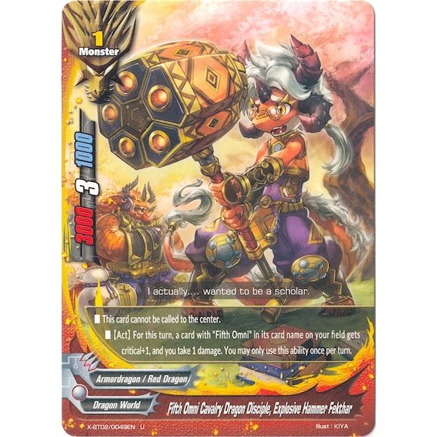 Image for Fifth Omni Cavalry Dragon Disciple, Explosive Hammer Fekthar (X-BT02/0049EN) (X-BT02) - Future Card BuddyFight