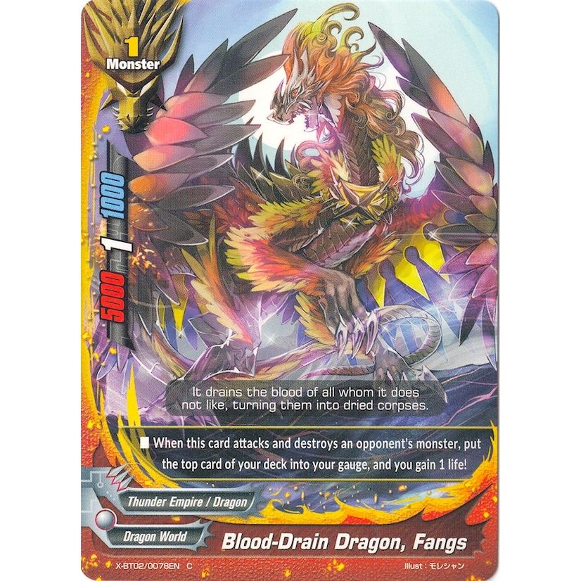 Image for Blood-Drain Dragon, Fangs (X-BT02/0078EN) (X-BT02) - Future Card BuddyFight