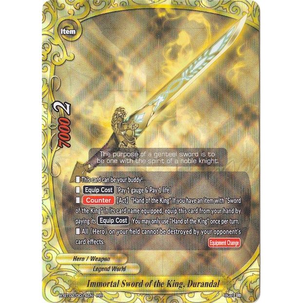 Image for Immortal Sword of the King, Durandal (X-BT02/0014EN) (X-BT02) - Future Card BuddyFight