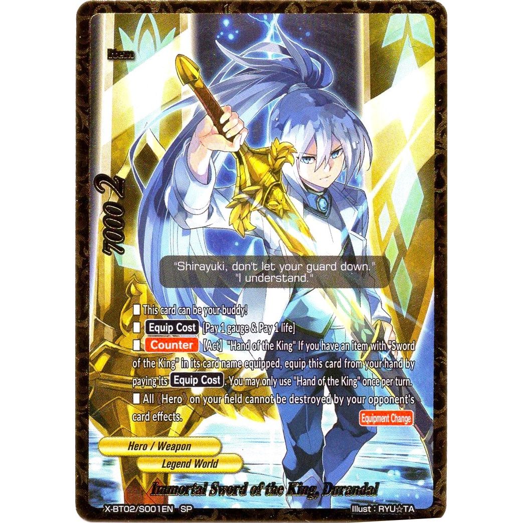 Image for Immortal Sword of the King, Durandal (SP) (X-BT02/S001EN) (X-BT02) - Future Card BuddyFight