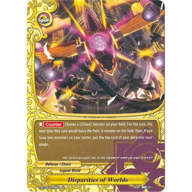 Image for Disparities of Worlds (X-BT02/0058EN) (X-BT02) - Future Card BuddyFight