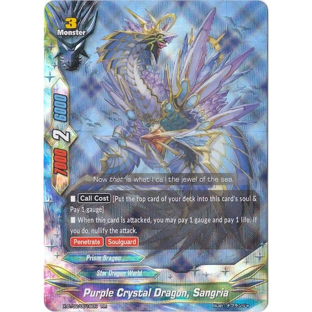 Image for Purple Crystal Dragon, Sangria (X-BT02/0018EN) (X-BT02) - Future Card BuddyFight