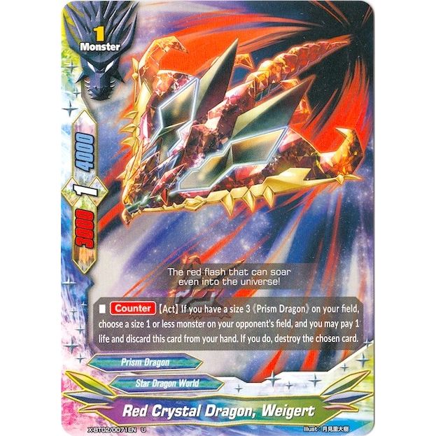 Image for Red Crystal Dragon, Weigert (X-BT02/0071EN) (X-BT02) - Future Card BuddyFight