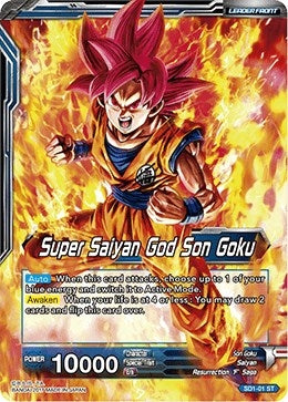 Image for Super Saiyan God Son Goku // SSGSS Son Goku, The Soul Striker (SD1-01) (DBS-B01) - Dragon Ball Super: Masters