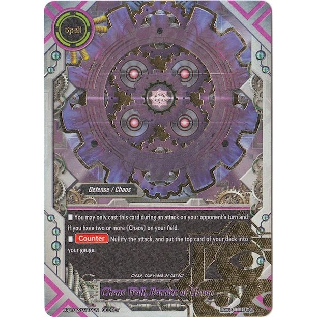 Image for Chaos Wall, Barrier of Havoc (Secret) (X-BT02/0119EN) (X-BT02) - Future Card BuddyFight