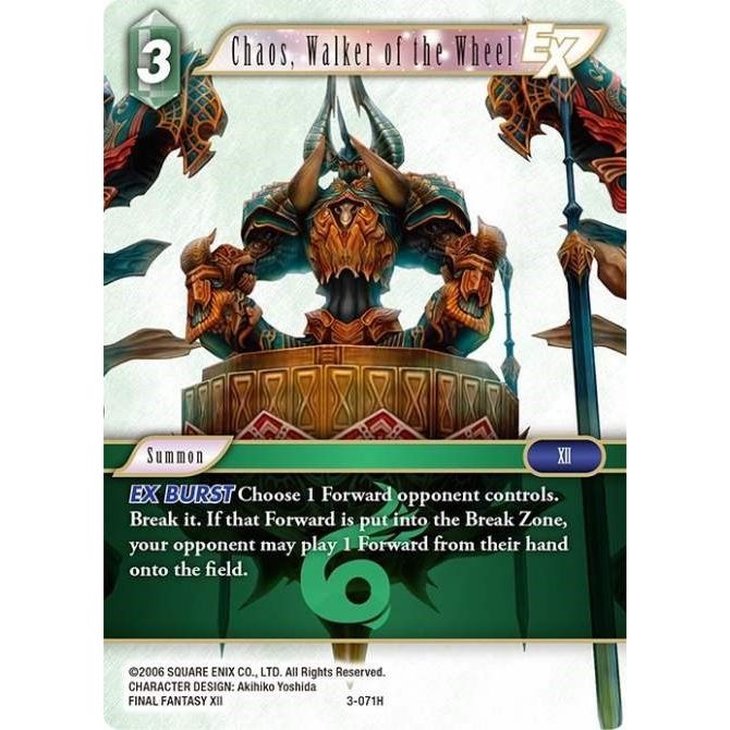 Image for Chaos, Walker of the Wheel EX (3-071H) (OP3) - Final Fantasy TCG