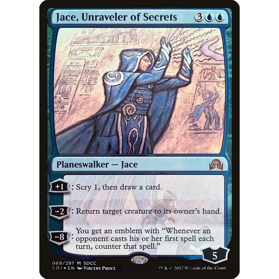 Image for Jace, Unraveler of Secrets (SDCC 2017 Exclusive) (69) (MEDIA) - Magic: The Gathering