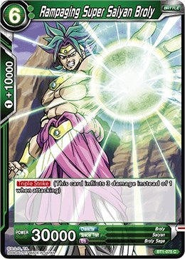 Image for Rampaging Super Saiyan Broly (BT1-075) (DBS-B01) - Dragon Ball Super: Masters