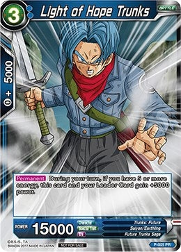 Image for Light of Hope Trunks (Foil Version) (P-005) (PR) - Dragon Ball Super: Masters