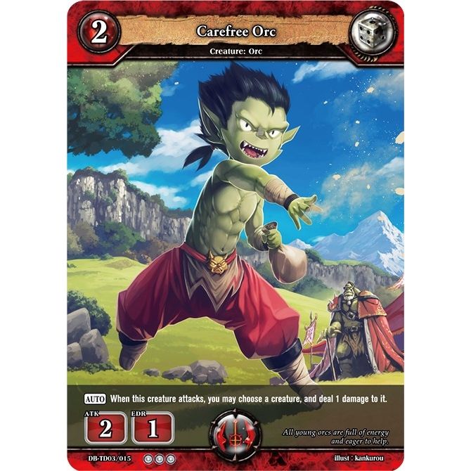 Image for Carefree Orc (DB-TD03/015) (TD03) - Dragoborne