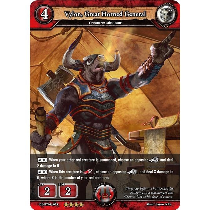 Image for Vylon, Great Horned General (DB-BT01/074) (BP01) - Dragoborne