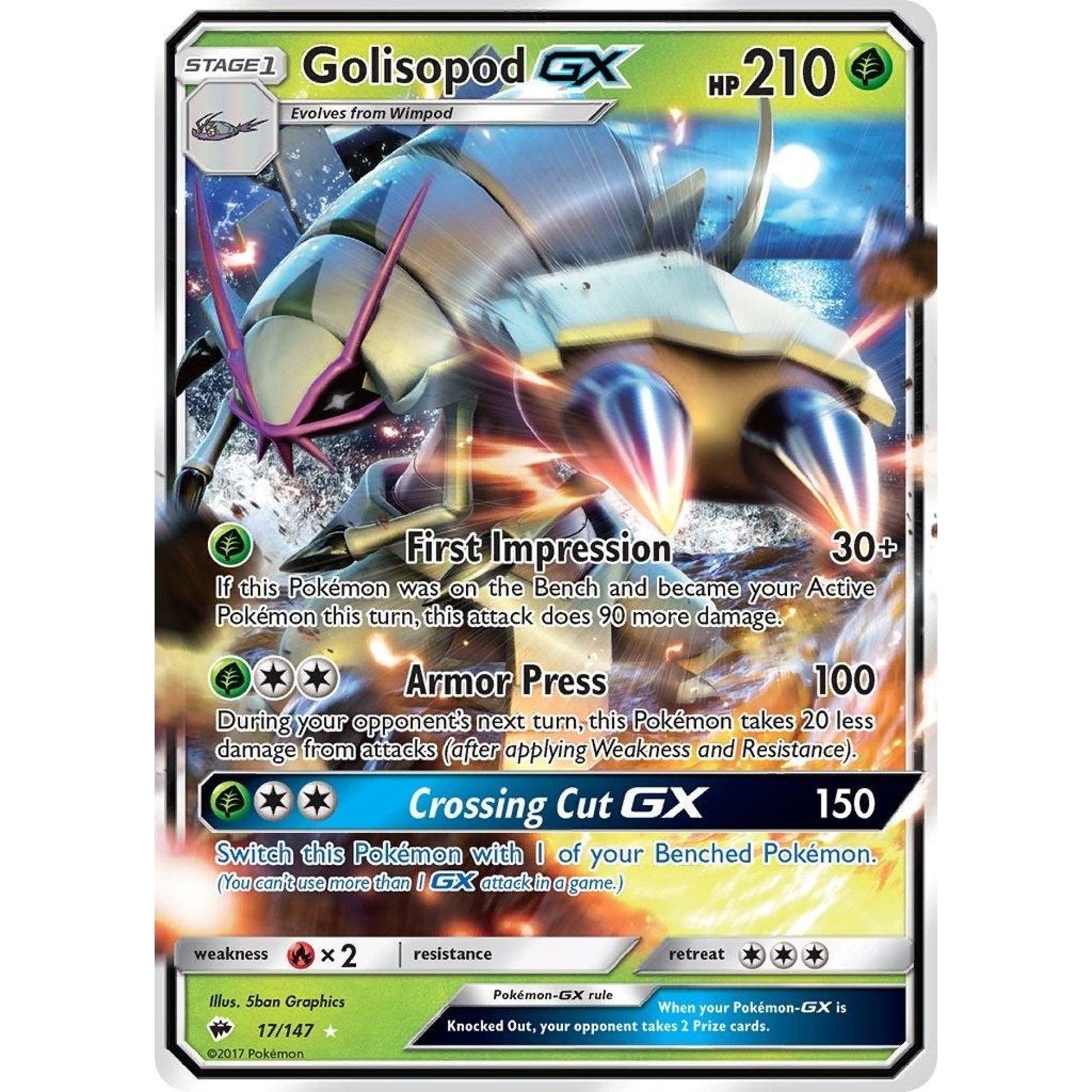 Image for Golisopod GX (17/147) (SM03) - Pokemon