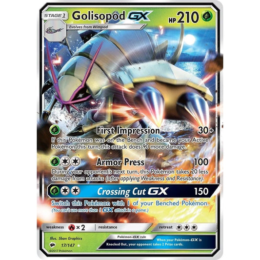 Image for Golisopod GX (17/147) (SM03) - Pokemon