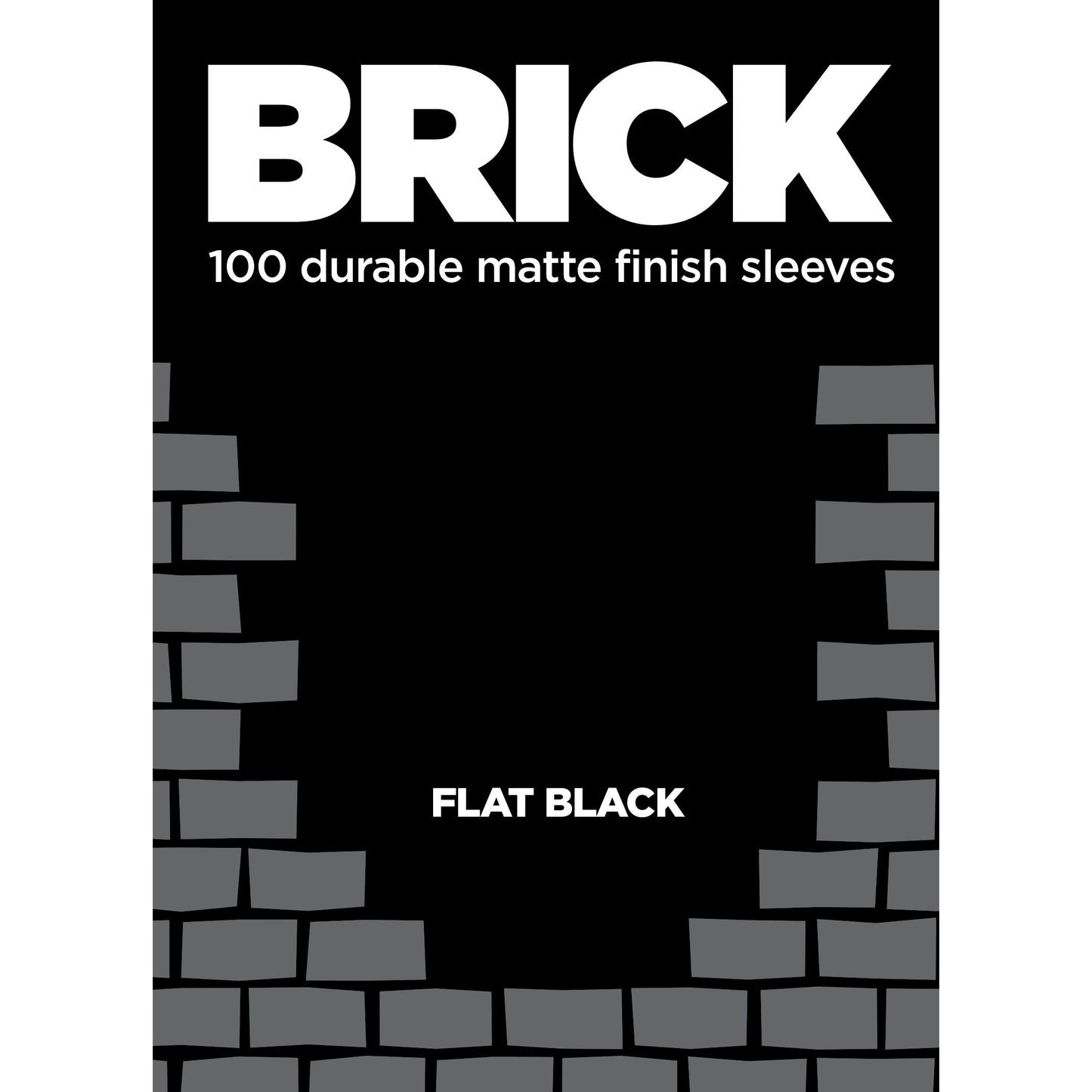 Image for BRICK - Flat Black (100-Pack) - Card Sleeves