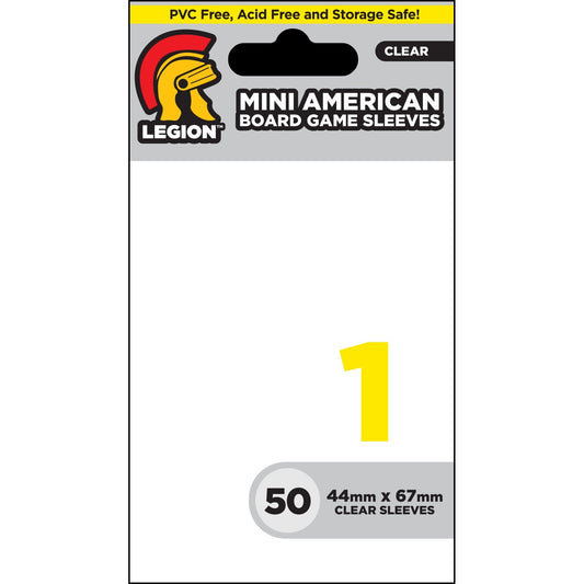 Image for Clear Board Game Sleeves - Mini-American (50-Pack) - Card Sleeves