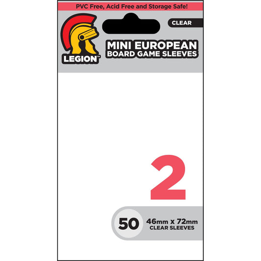 Image for Clear Board Game Sleeves - Mini-European (50-Pack) - Card Sleeves