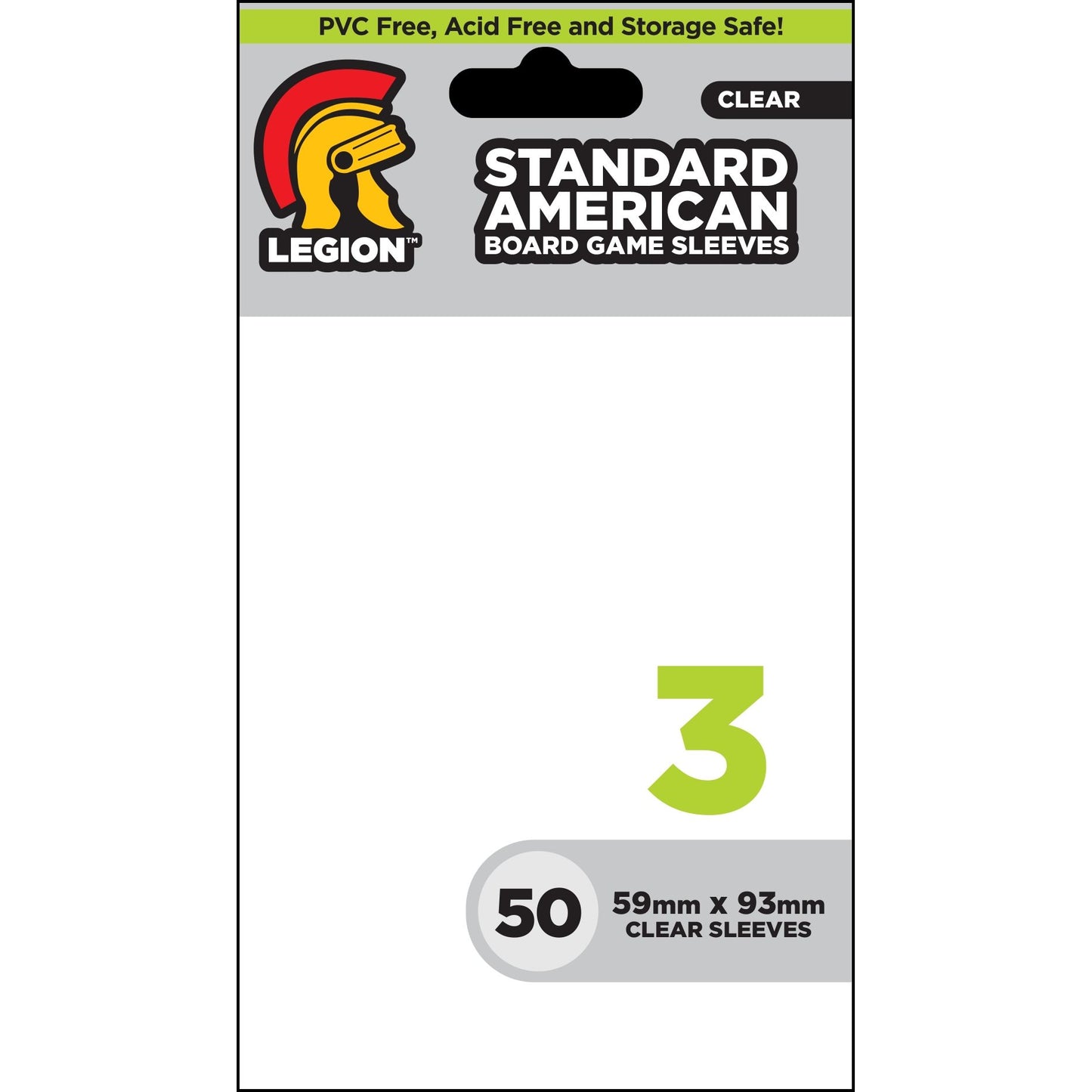 Image for Clear Board Game Sleeves - Standard American (50-Pack) - Card Sleeves