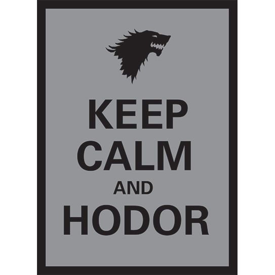 Image for Double Matte Art Sleeve - Keep Calm Hodor (50-Pack) - Card Sleeves