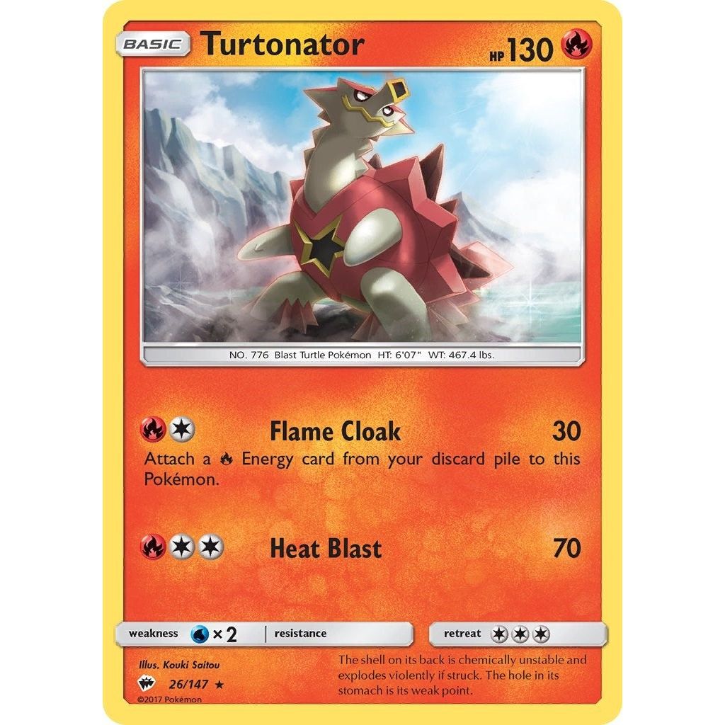 Image for Turtonator (26/147) (SM03) - Pokemon