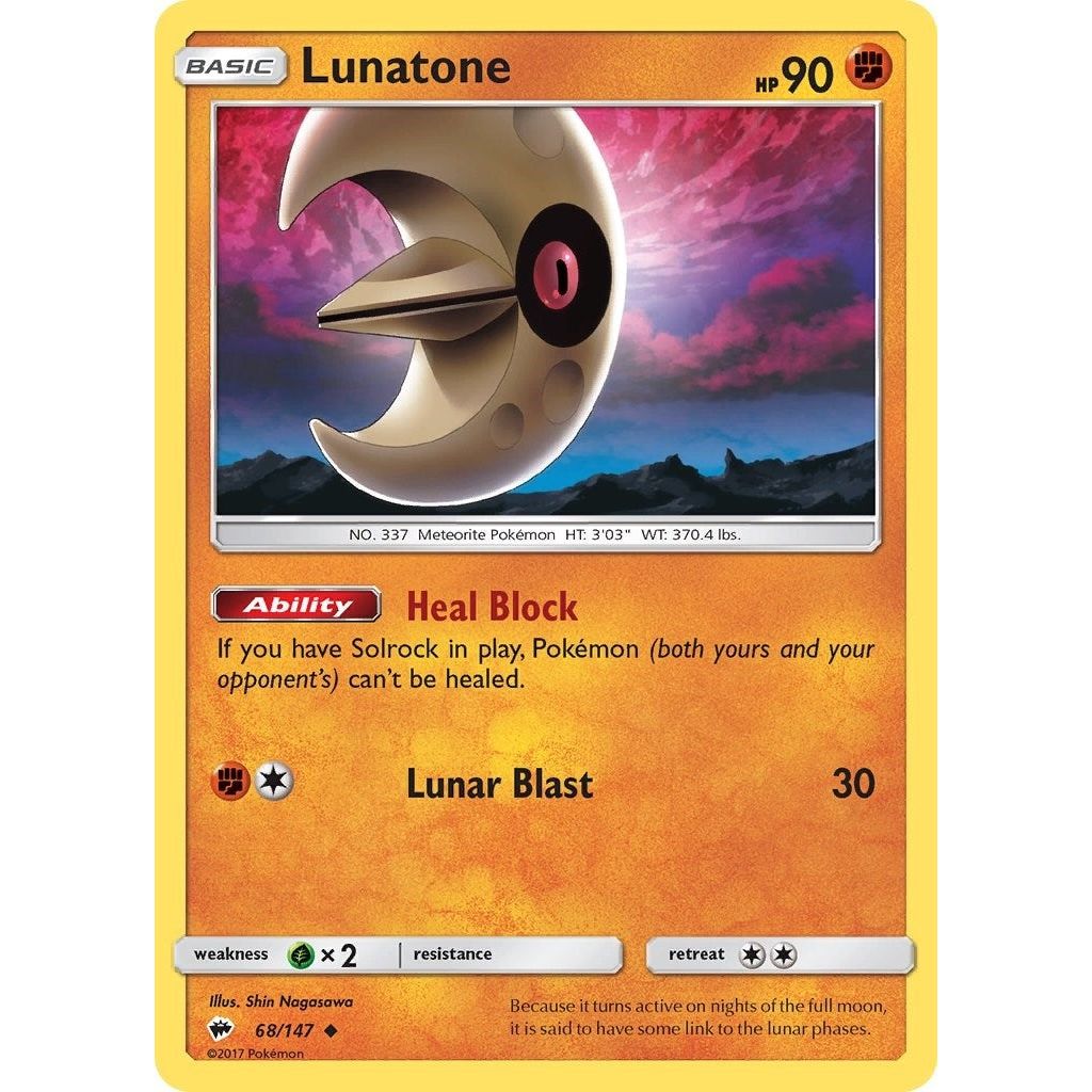 Image for Lunatone (68/147) (SM03) - Pokemon