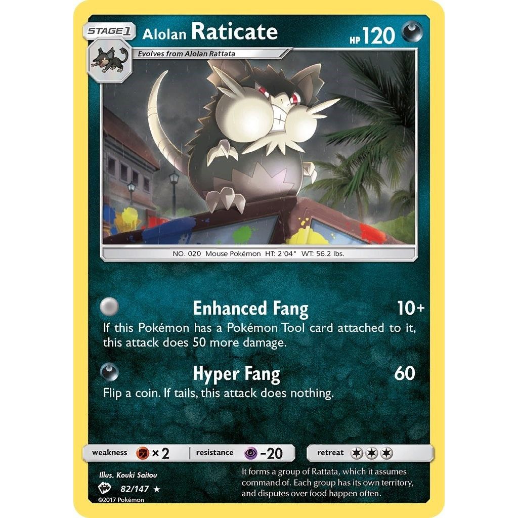 Image for Alolan Raticate (82/147) (SM03) - Pokemon