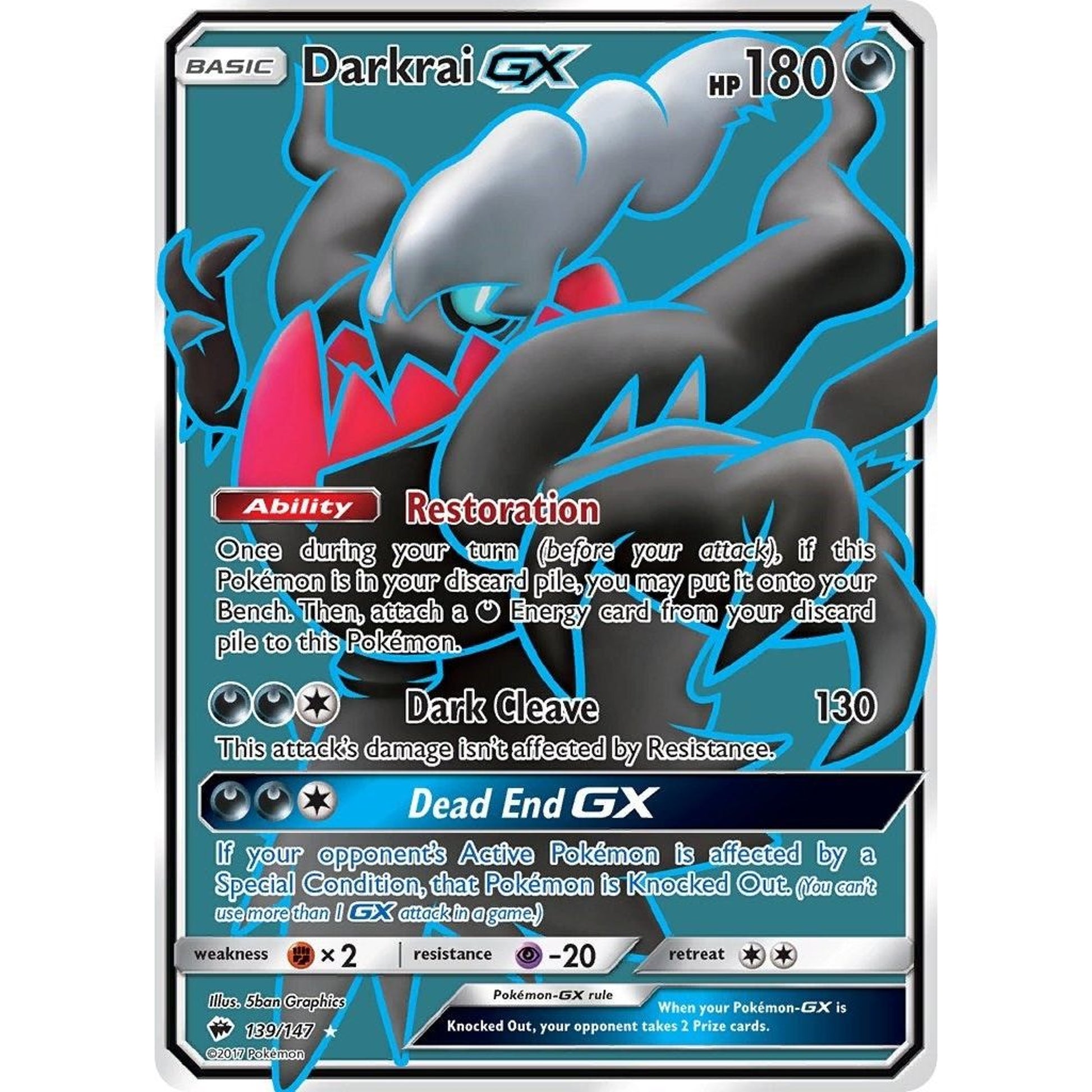 Image for Darkrai GX (Full Art) (139/147) (SM03) - Pokemon