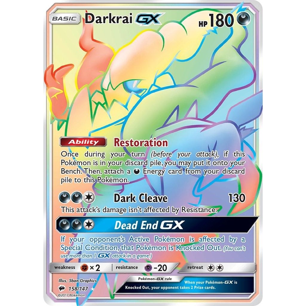 Image for Darkrai GX (Secret) (158/147) (SM03) - Pokemon