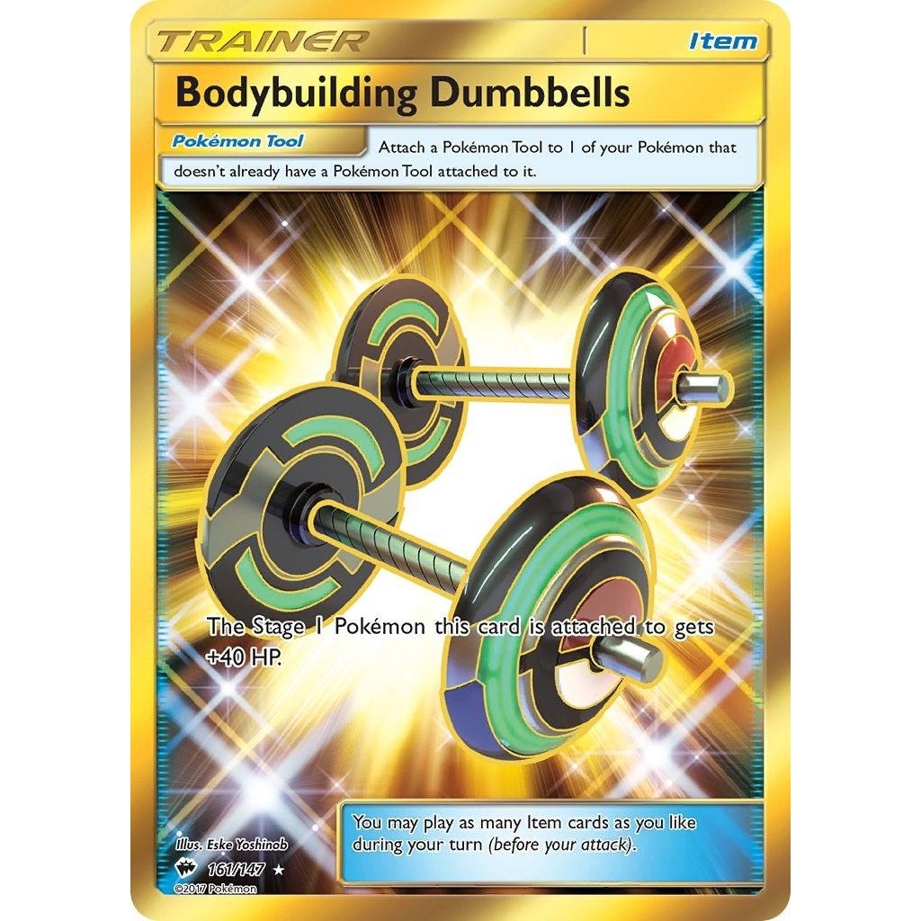 Image for Bodybuilding Dumbbells (Secret) (161/147) (SM03) - Pokemon