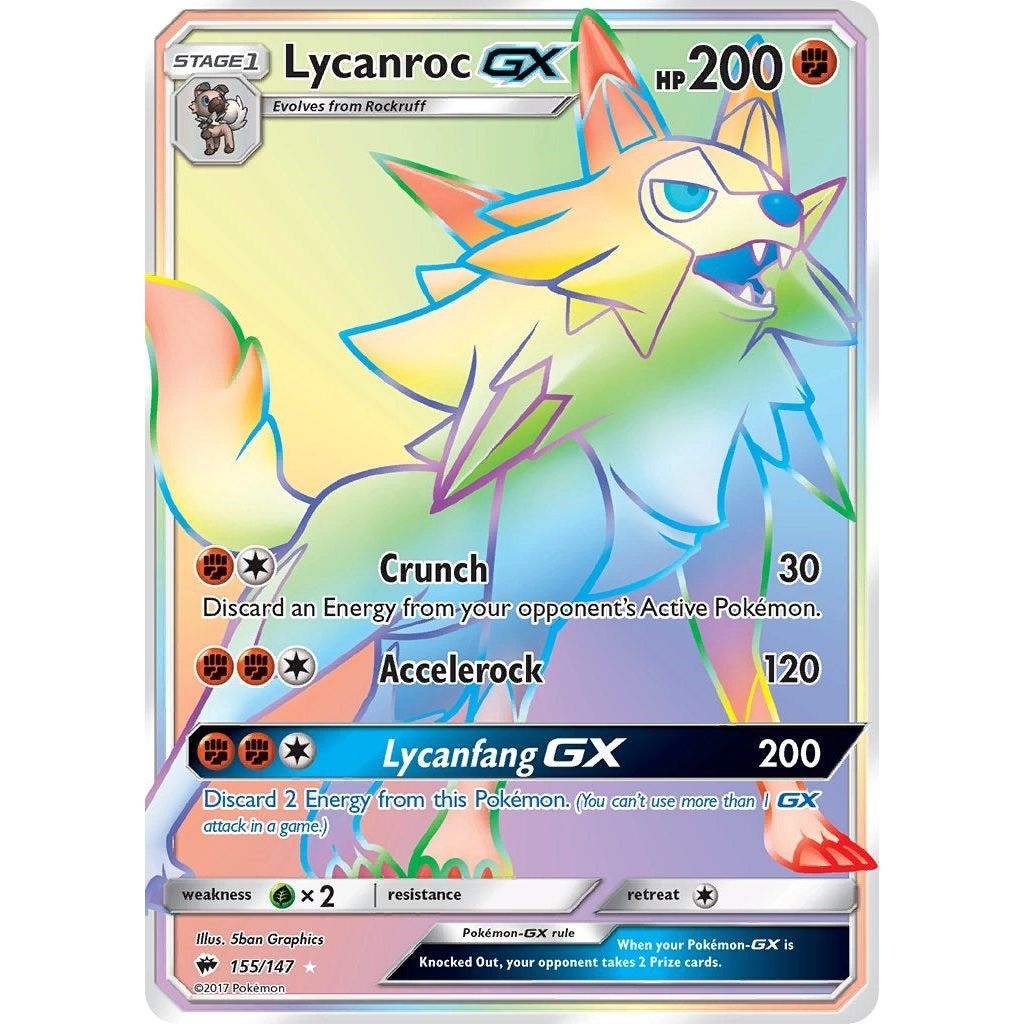 Image for Lycanroc GX (Secret) (155/147) (SM03) - Pokemon