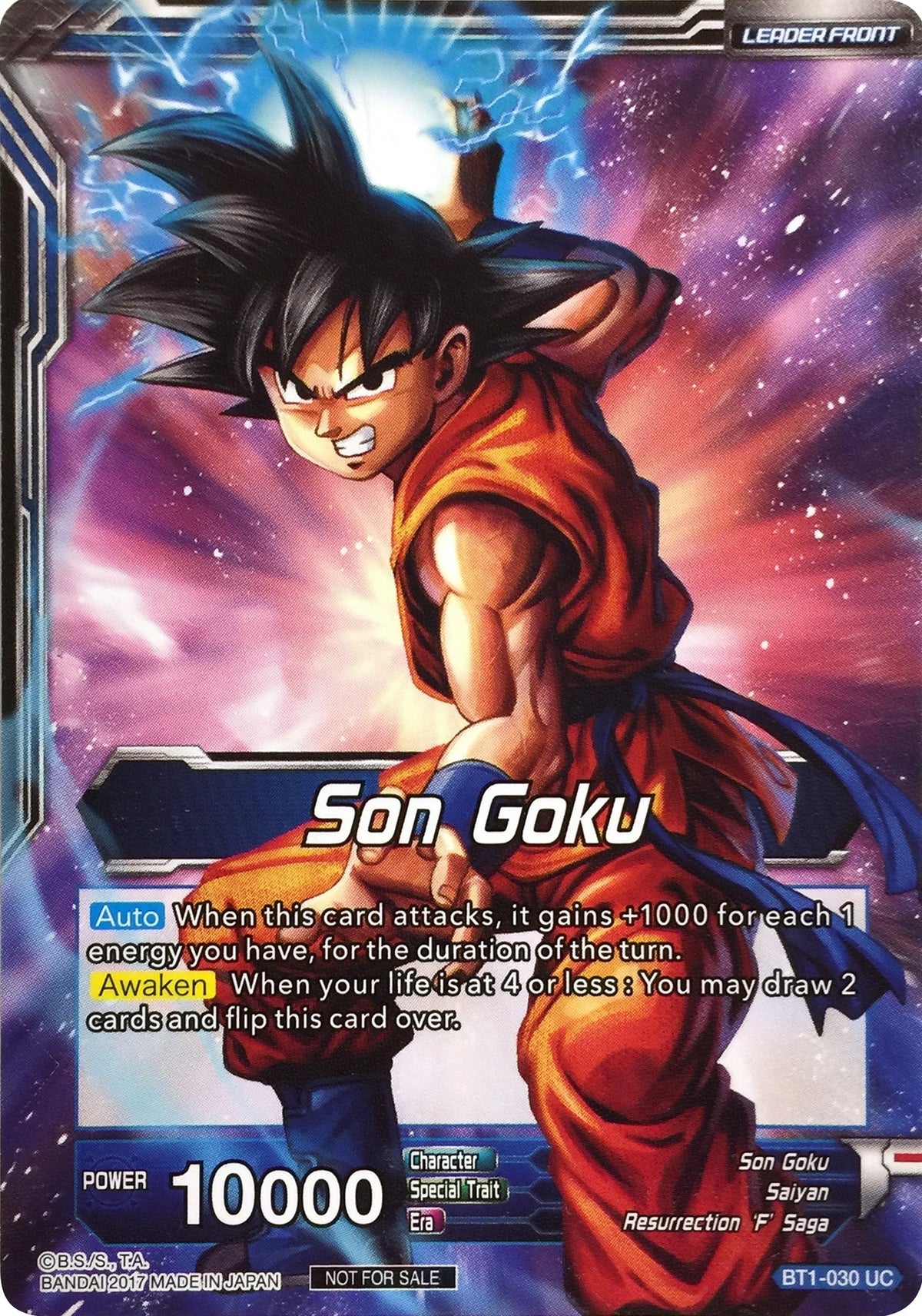 Image for Son Goku // Super Saiyan Blue Son Goku (Hot Stamped) (BT1-030) (PR) - Dragon Ball Super: Masters