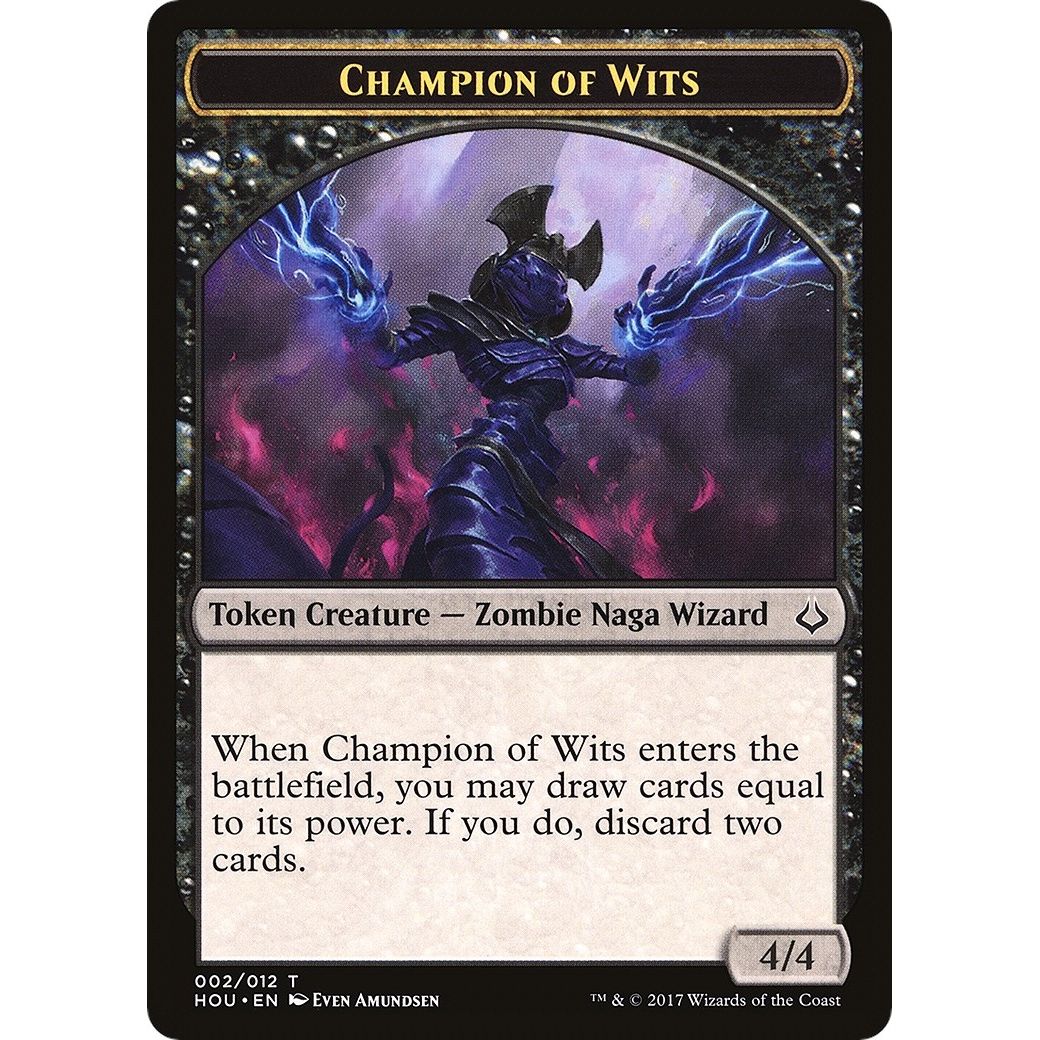 Image for Champion of Wits // Warrior Double-Sided Token (2 // 17) (HOU) - Magic: The Gathering
