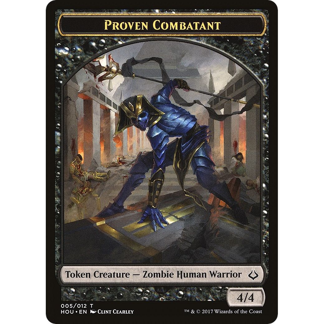Image for Proven Combatant // Zombie Double-Sided Token (5 // 20) (HOU) - Magic: The Gathering