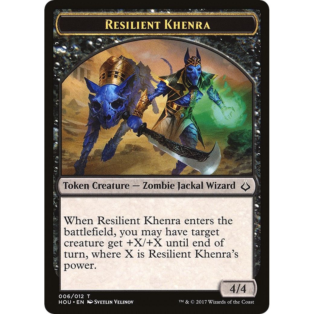 Image for Resilient Khenra // Zombie Double-Sided Token (6 // 20) (HOU) - Magic: The Gathering