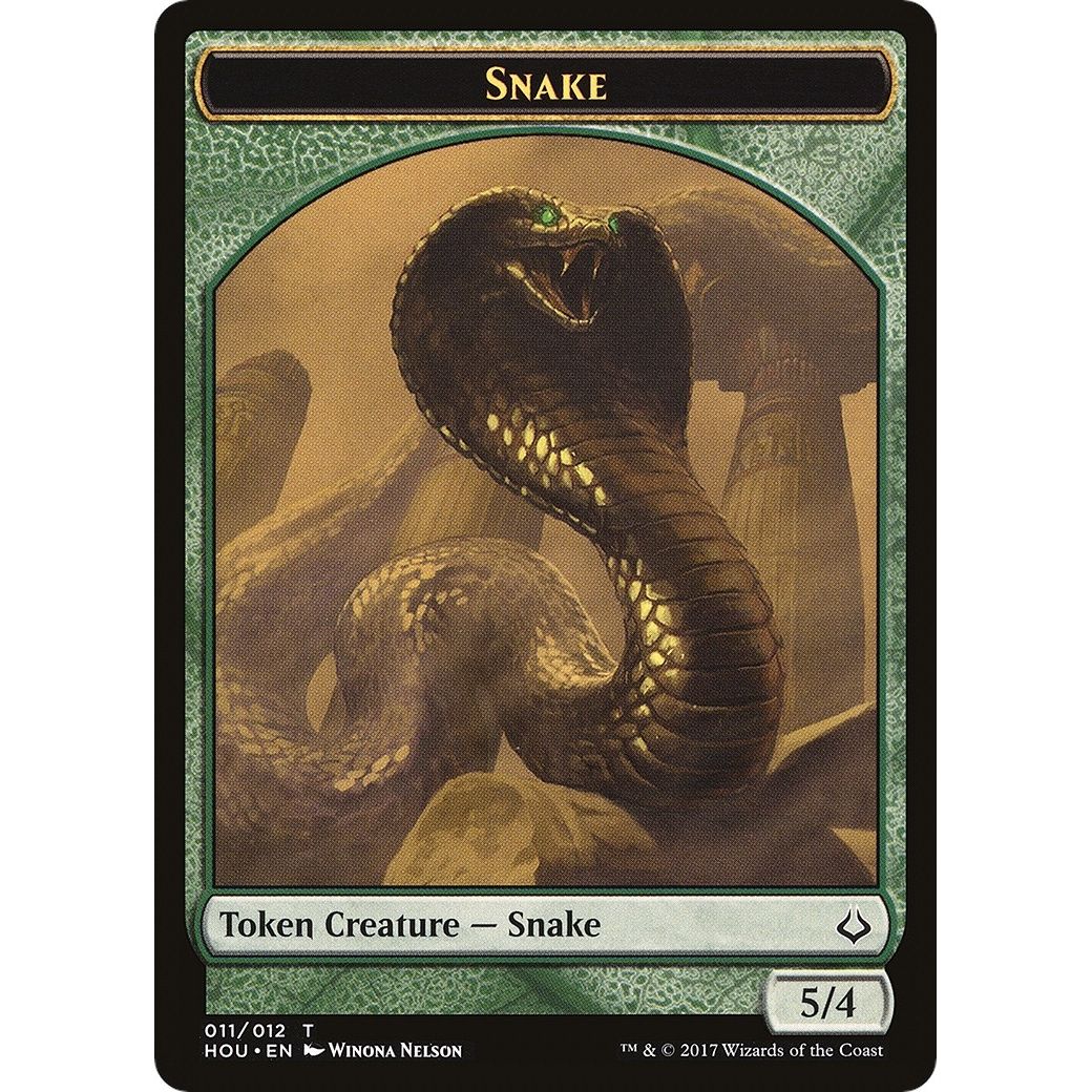 Image for Snake // Zombie Double-Sided Token (11 // 20) (HOU) - Magic: The Gathering
