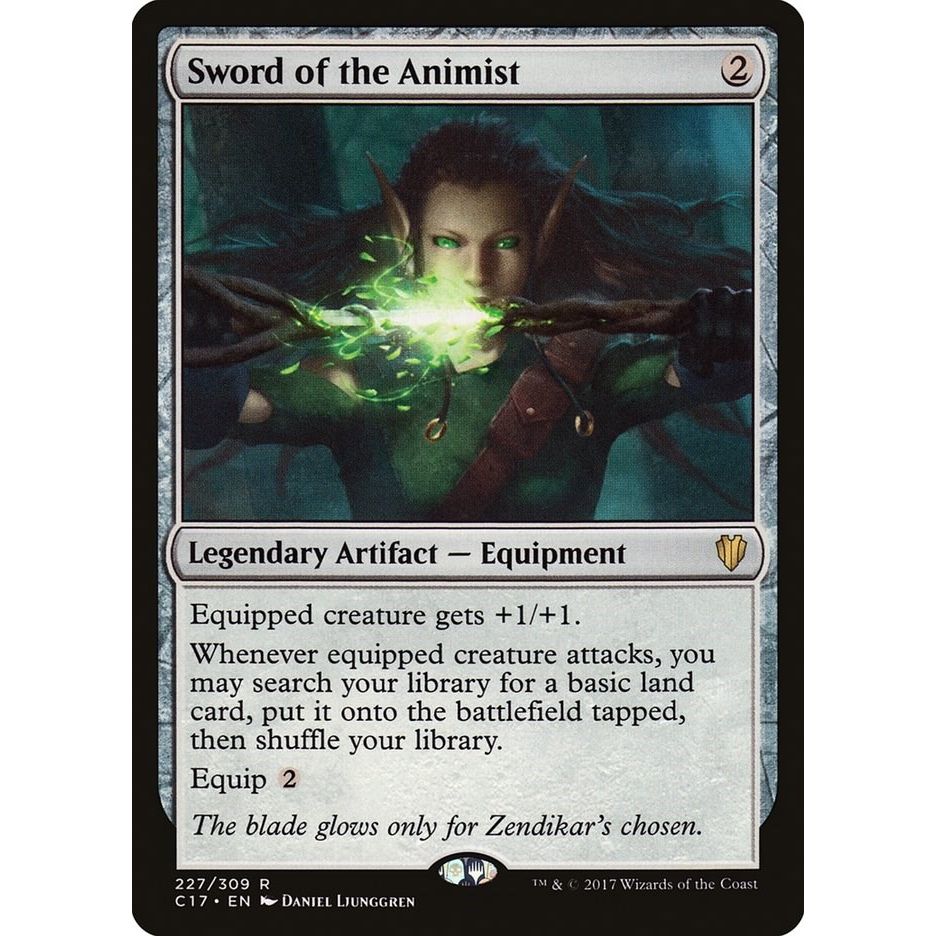 Image for Sword of the Animist (227) (C17) - Magic: The Gathering