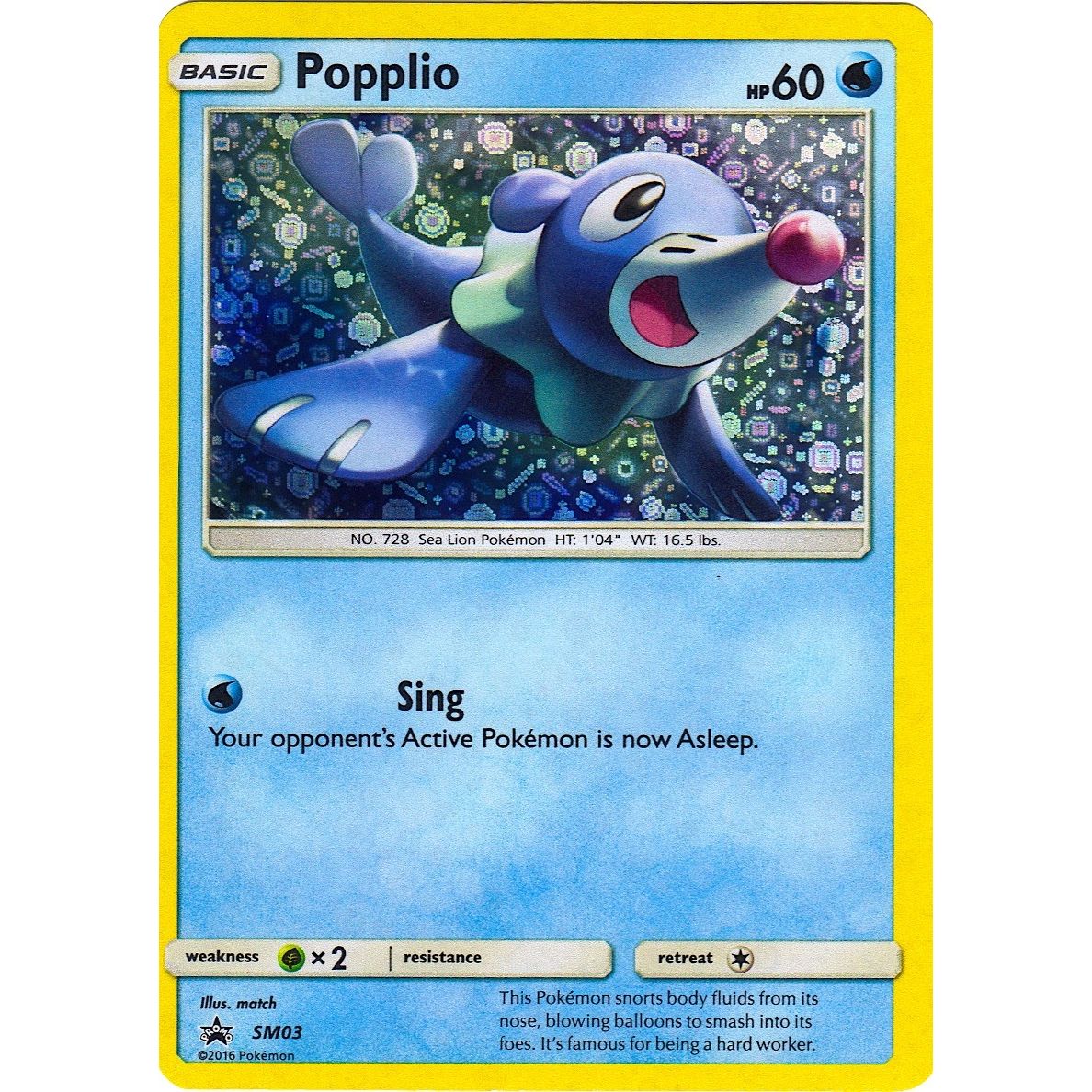 Image for Popplio - SM03 (General Mills Promo) (SM03) (MCAP) - Pokemon