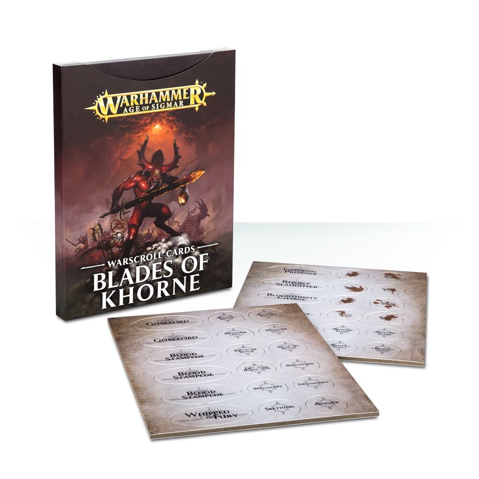 Image for Warhammer: Age of Sigmar - Warscroll Cards: Blades Of Khorne - Warhammer Game Accessories