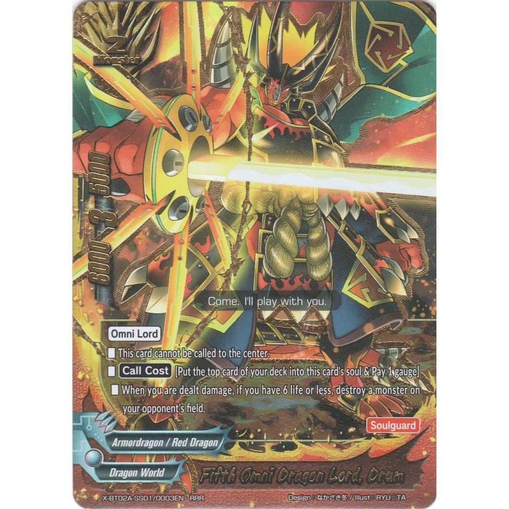 Image for Fifth Omni Dragon Lord, Drum (X-BT02A-SS01/0003EN) (X-BT02A) - Future Card BuddyFight