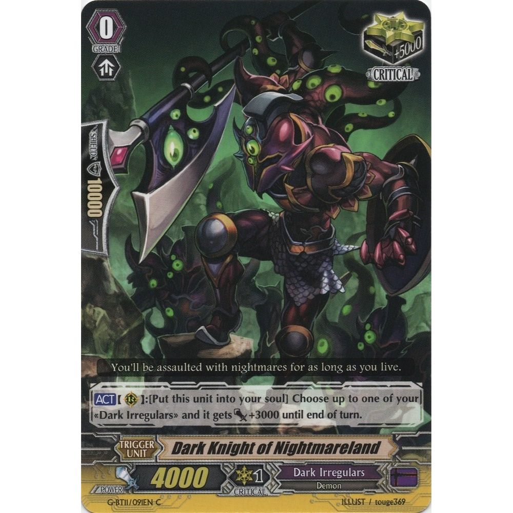 Image for Dark Knight of Nightmareland (G-BT11/091EN) (G-BT11) - Cardfight Vanguard