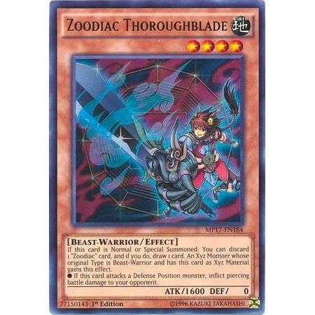 Image for Zoodiac Thoroughblade (MP17-EN184) (MP17) - YuGiOh