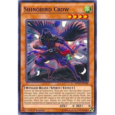 Image for Shinobird Crow (MP17-EN188) (MP17) - YuGiOh